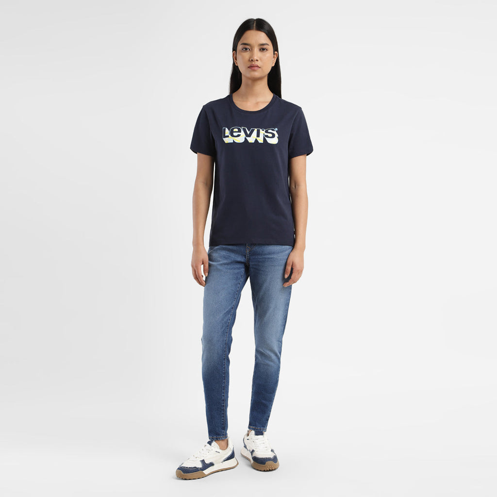 Women's Brand Logo Crew Neck T-shirt