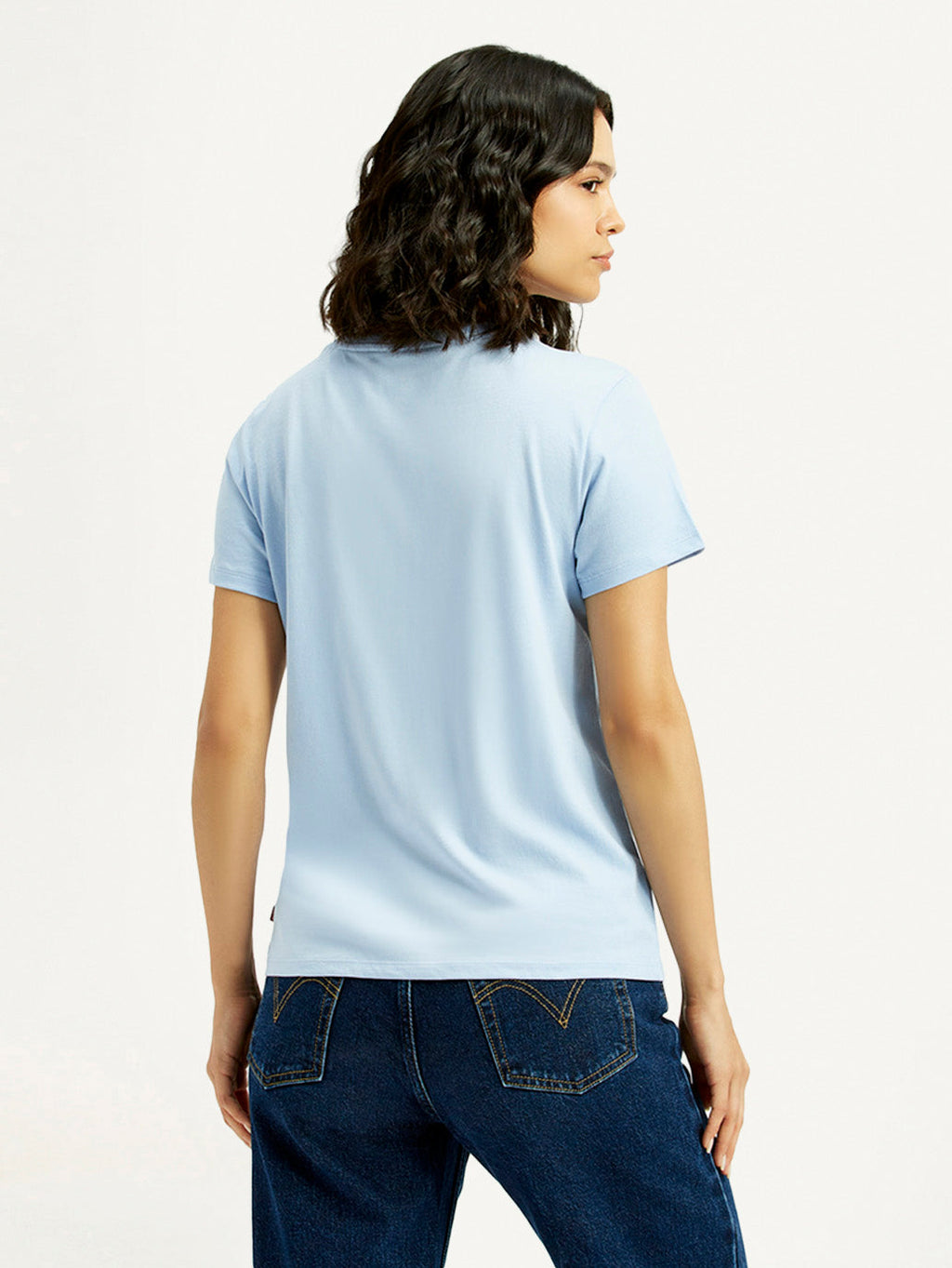 Women's Brand Logo Round Neck T-shirt