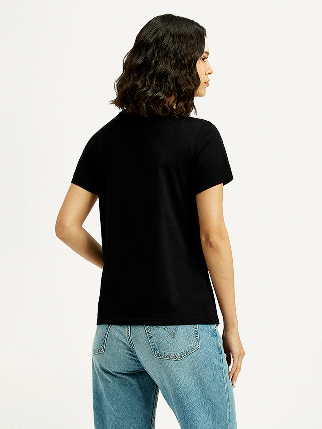 Women's Brand Logo Round Neck T-shirt