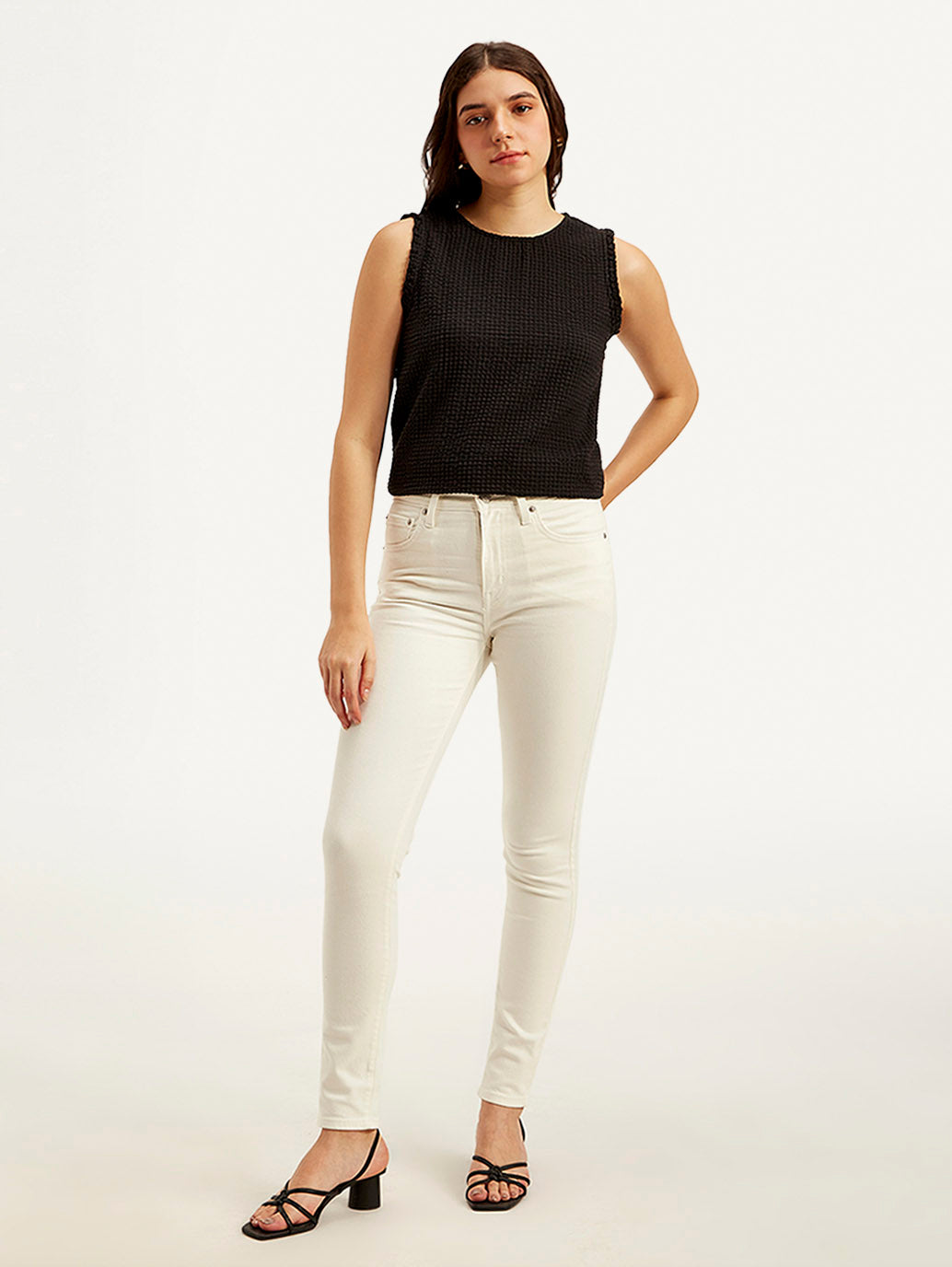 Women's 721 Off White Skinny Fit High Rise Jeans