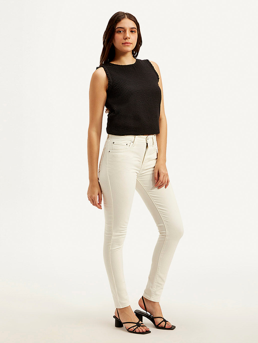 Women's 721 Off White Skinny Fit High Rise Jeans
