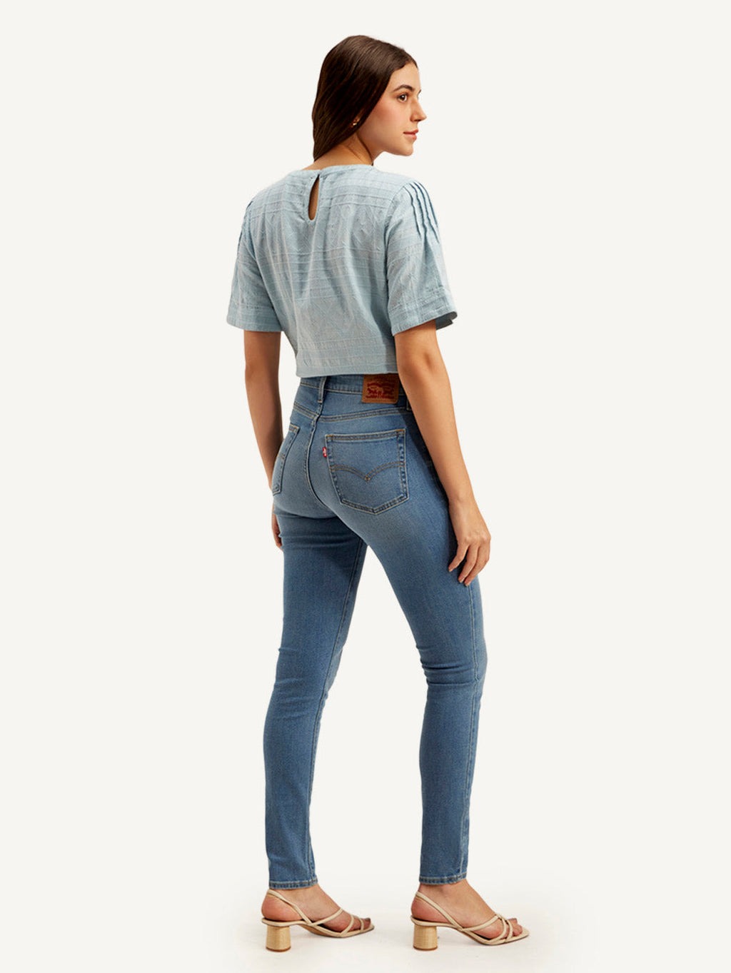 Women's 721 Blue Skinny Fit High Rise Jeans