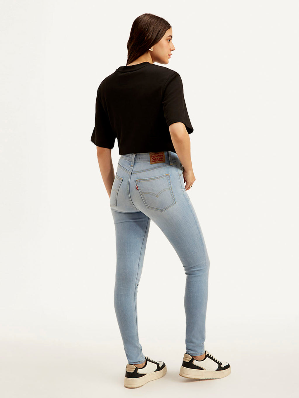 Women's 721 Light Blue Skinny Fit High Rise Jeans
