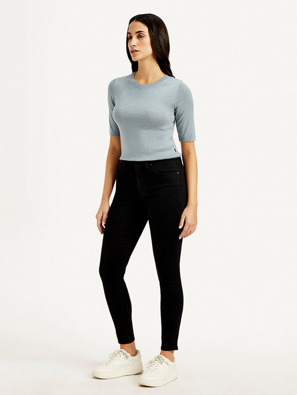 Women's 721 Black Skinny Fit High Rise Jeans