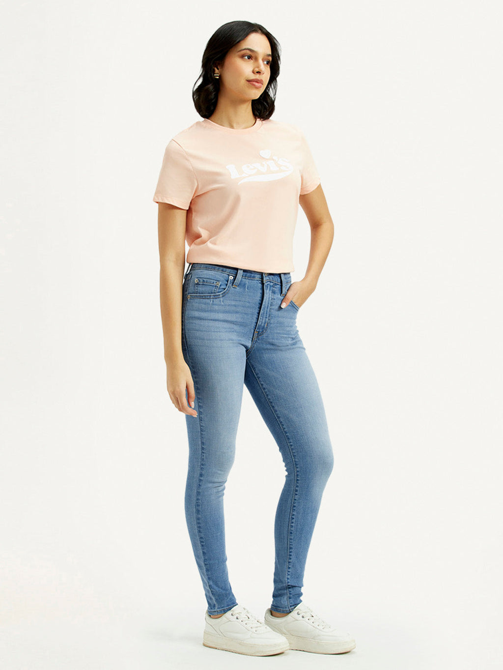 Women's 721 Light Indigo Skinny Fit High Rise Jeans
