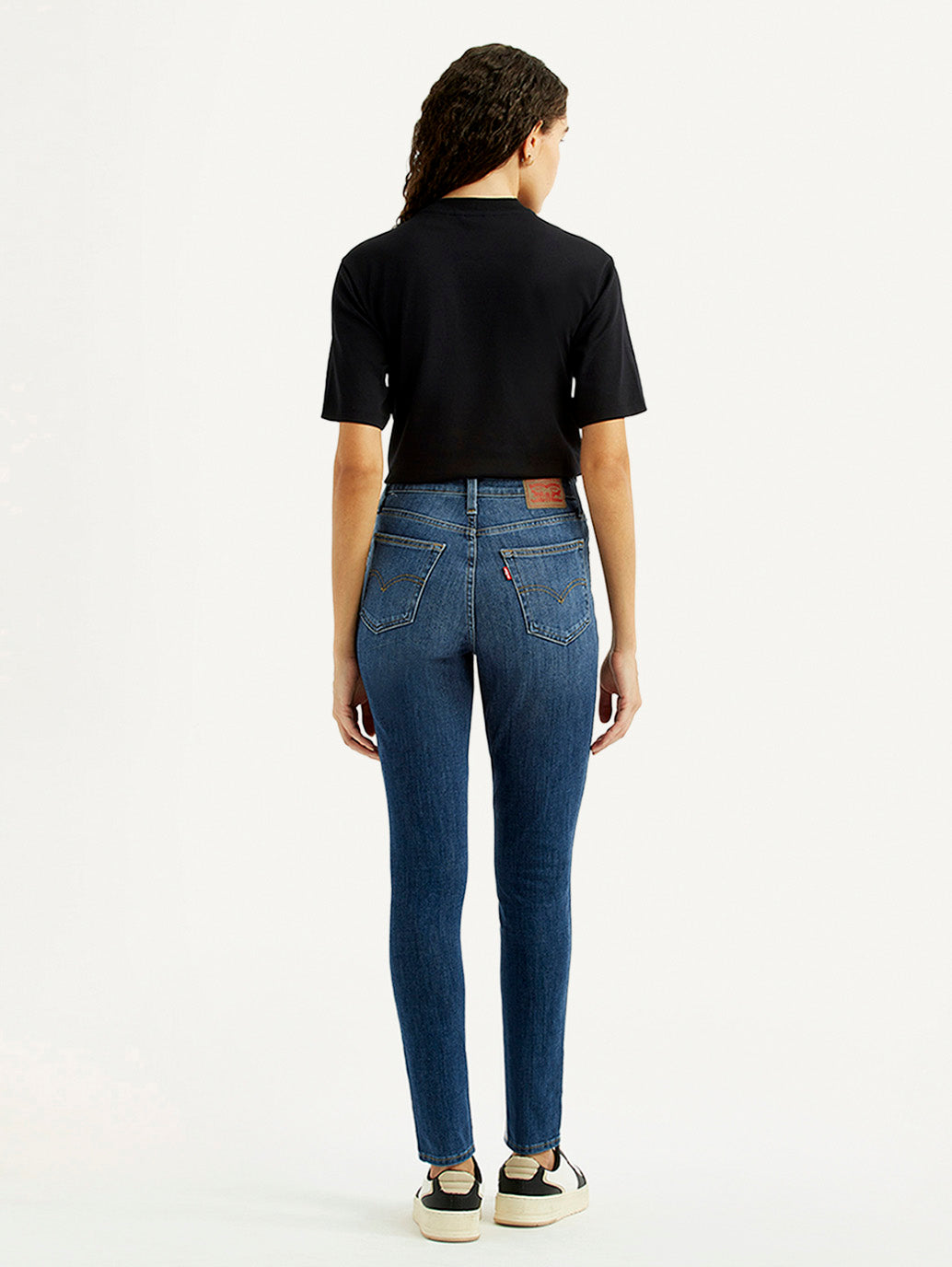 Women's Dark Indigo Skinny Fit High Rise Jeans