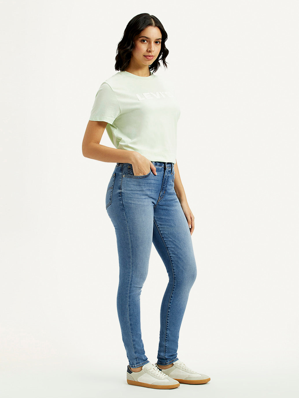 Women's 721 Med Indigo Skinny Fit High Rise Jeans