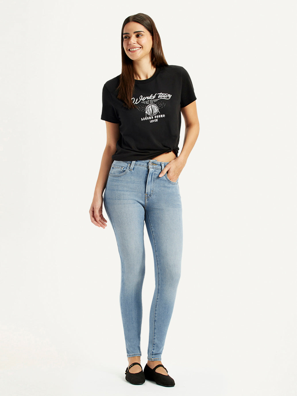 Women's High Rise Skinny Light Indigo Jeans