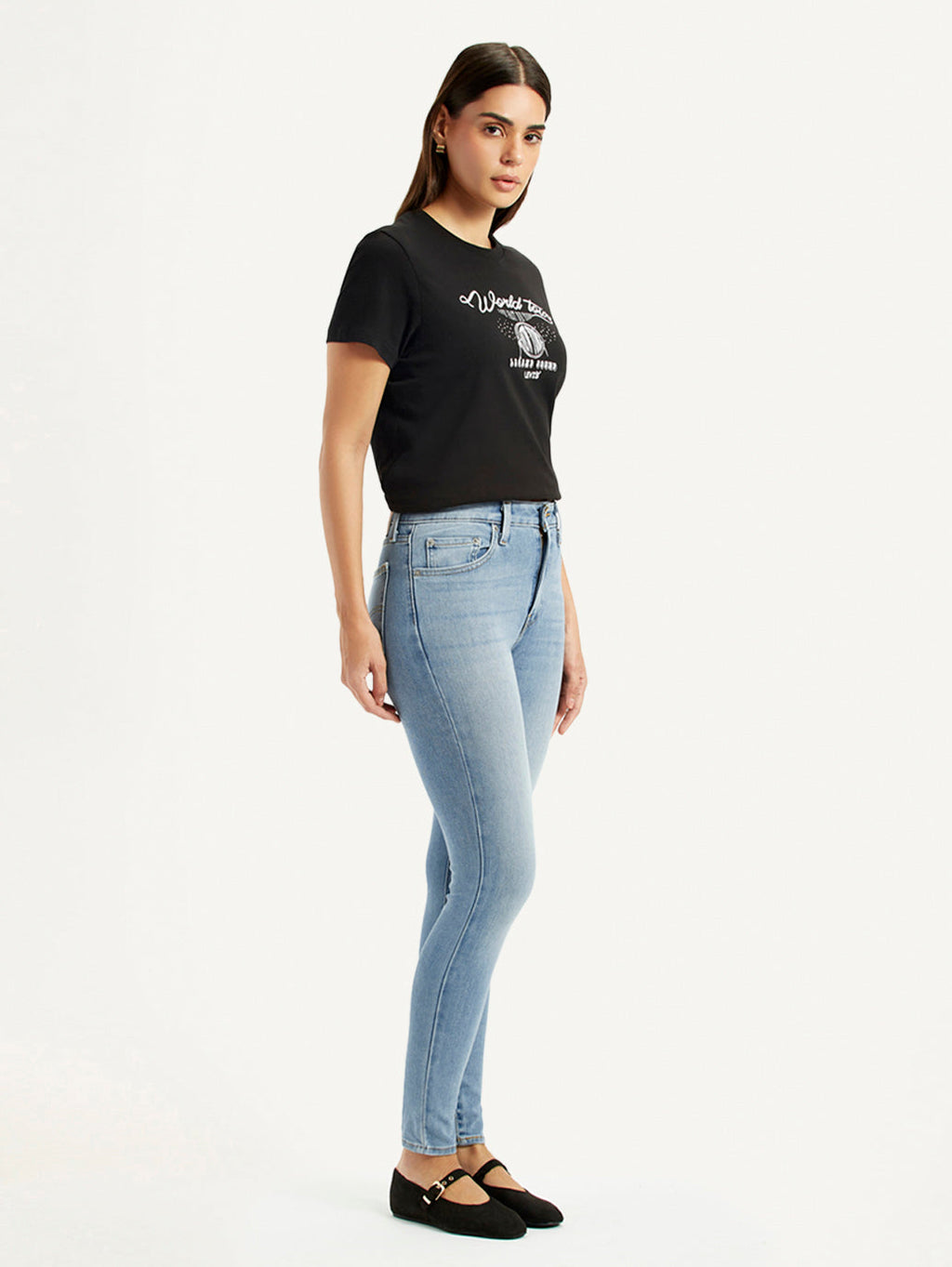 Women's High Rise Skinny Light Indigo Jeans