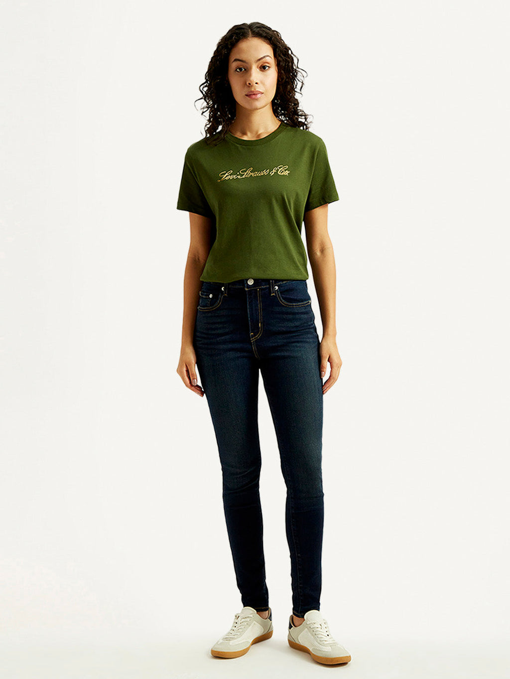 Women's 721 Dark Blue Skinny Fit High Rise Jeans