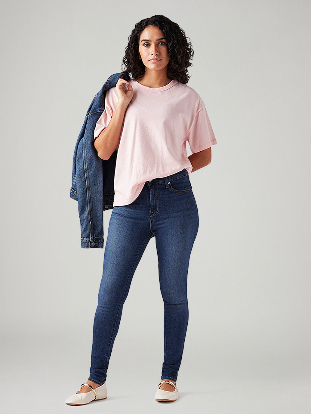 Women's 721 Dark Blue Skinny Fit High Rise Jeans
