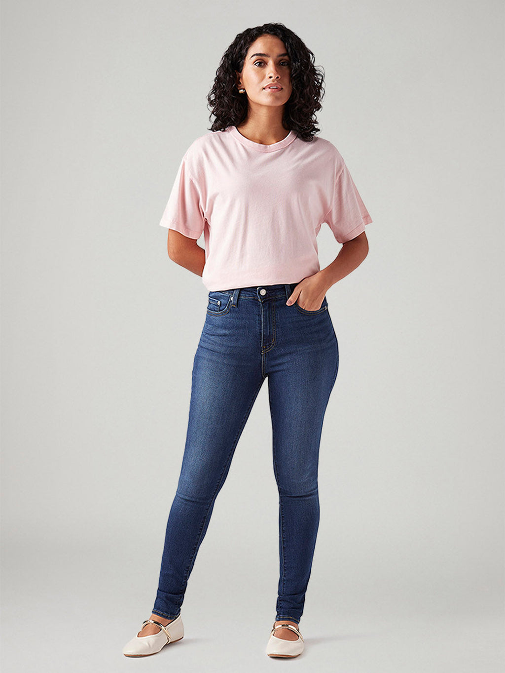 Women's 721 Dark Blue Skinny Fit High Rise Jeans