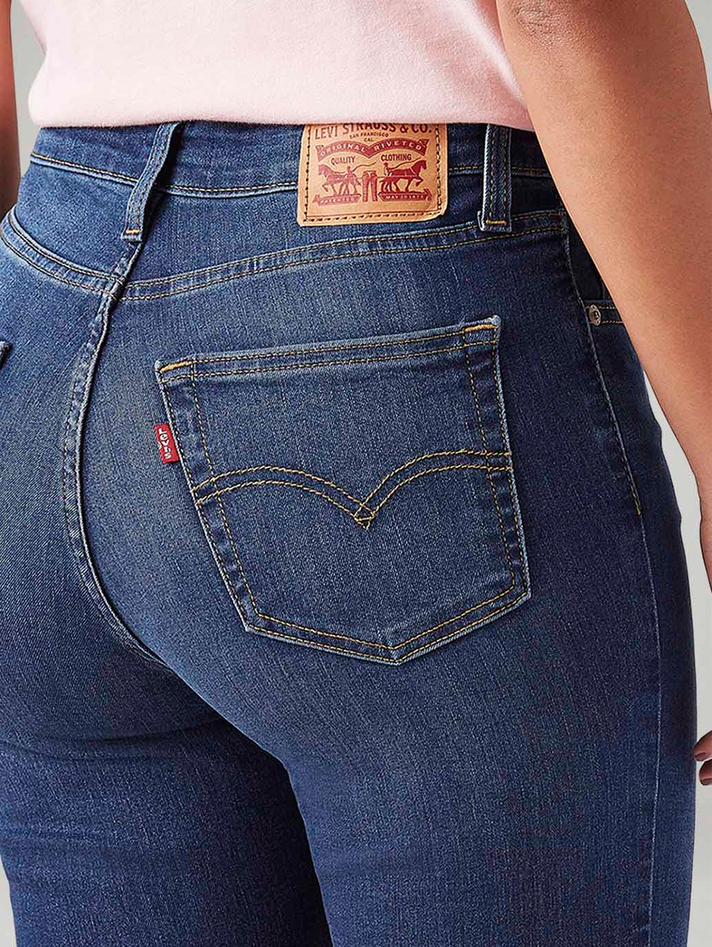 Women's 721 Dark Blue Skinny Fit High Rise Jeans