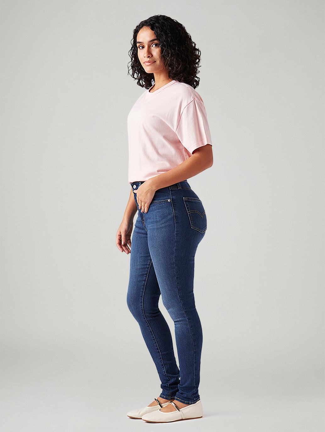 Women's 721 Dark Blue Skinny Fit High Rise Jeans