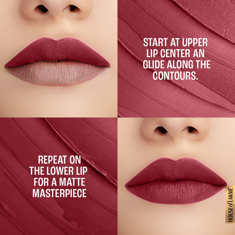 Lakmē 9to5 Powerplay Priming Matte Lipstick