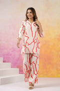 Coral Currents Russian Silk Co-ord Set