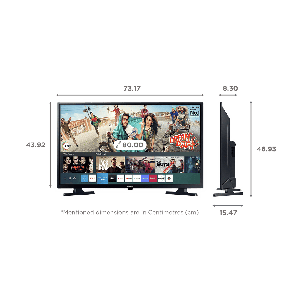 SAMSUNG Series 4 80 cm (32 inch) HD Ready LED Smart Tizen TV with Hyper Real Picture Engine (2020 Model)