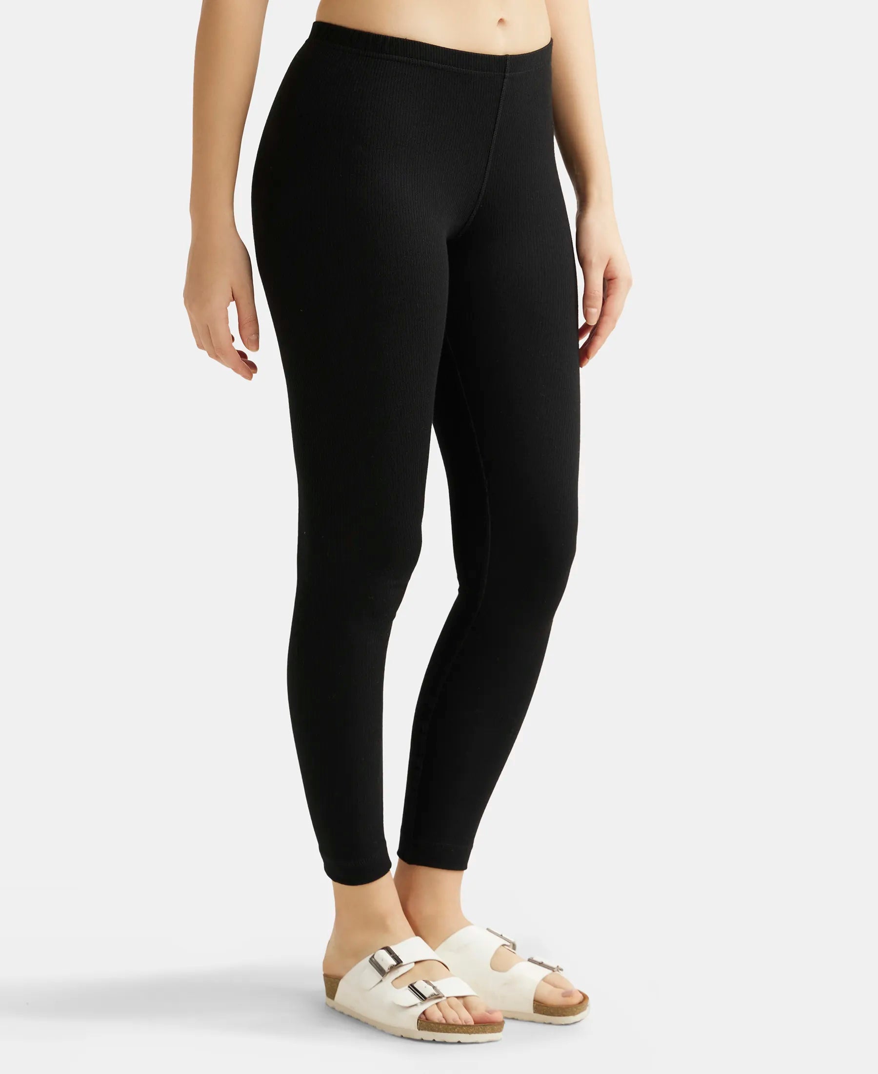 Extra Warmth Super Combed Cotton Rich Thermal Leggings with StayWarm Technology - Black