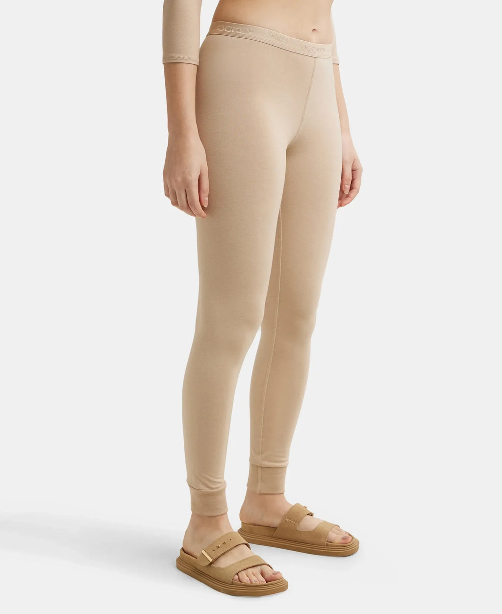 Warmth Soft Touch Microfiber Elastane Stretch Leggings with StayWarm Technology - Skin