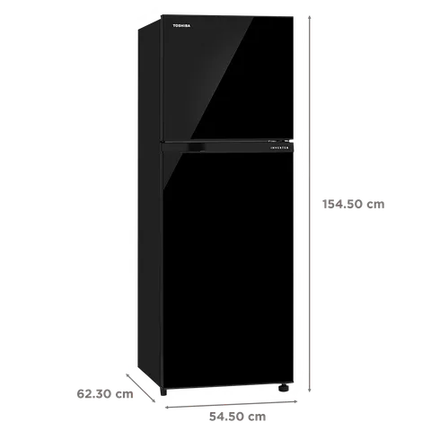 Toshiba 252 L 2 Star Frost Free Real Inverter(Gr-Rt302We-Pmi(Uk, Black, 2022 Model)