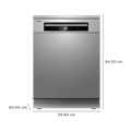 Toshiba 14 Place Settings (DW-14F1IN(S)-2, Silver)