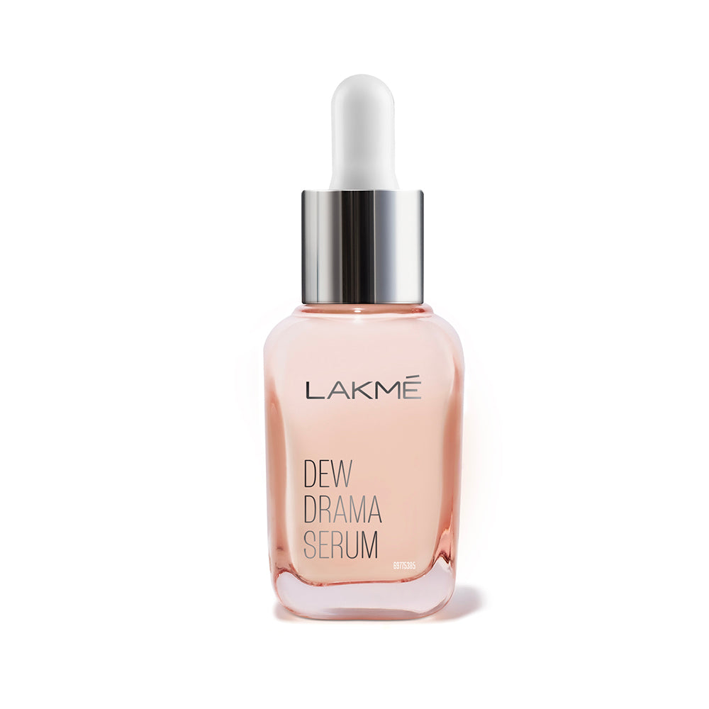 Lakmē Dew Drama Serum, 6% Vit B3, E, F & Pro-Ceramides for Skin Barrier & Dewy Radiance 30ml