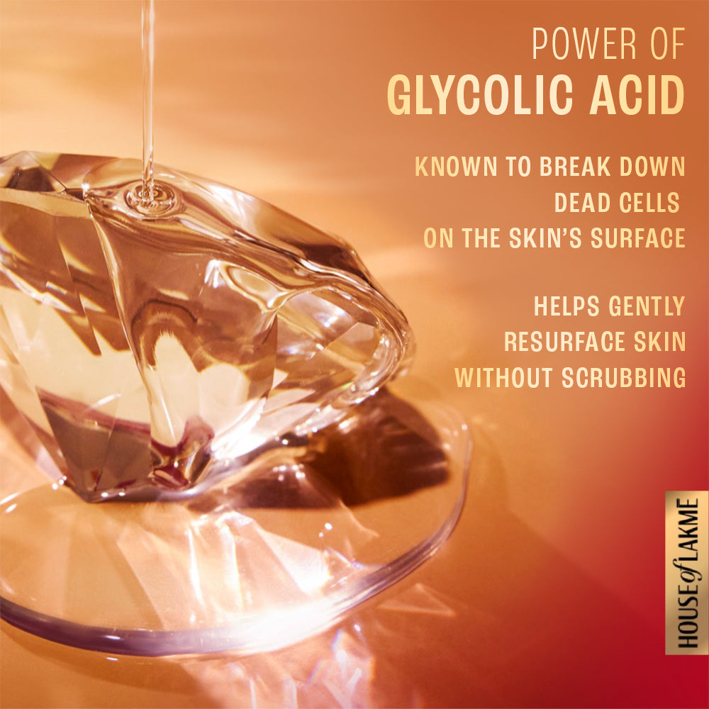 Lakmē Glycolic Illuminate Night Cream with Glycolic Acid & 1% Niacinamide for Skin Cell Regeneration
