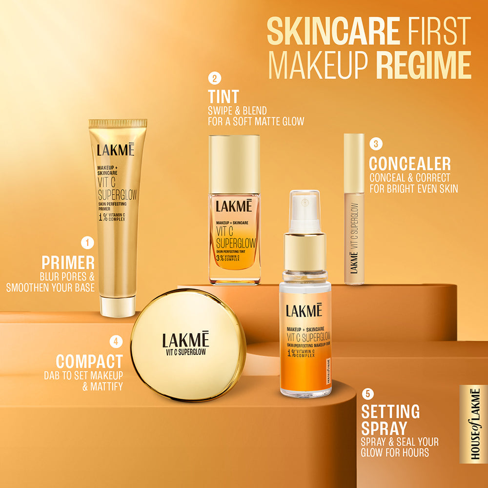 Lakmē VitC Superglow Primer + Compact Combo