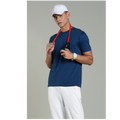 Men Blue Cotton Regular T-Shirt