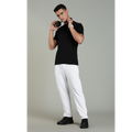 Men Black Cotton Regular T-Shirt