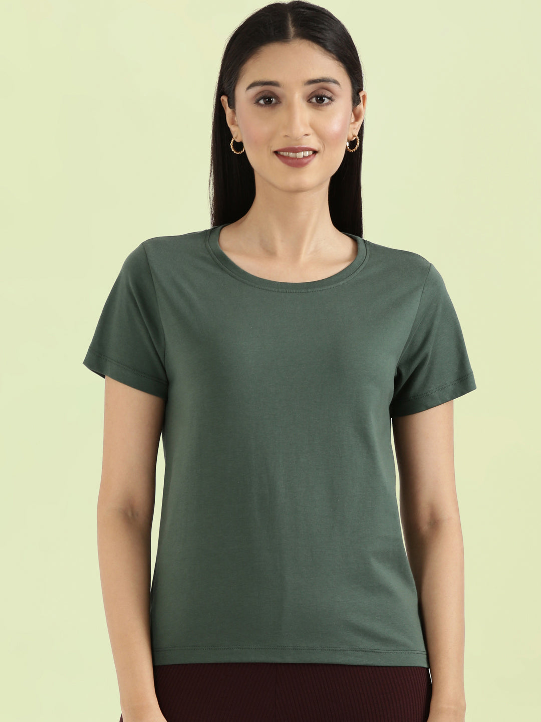 Cotton Jersey Crew Neck Slim Fit T-Shirt