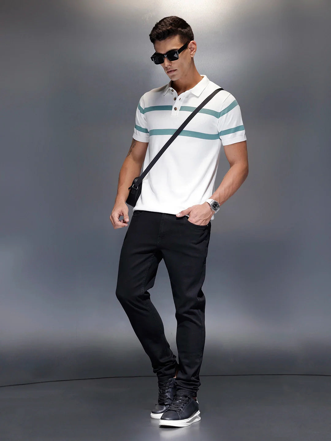 Men's stretch skinny jeans | Black