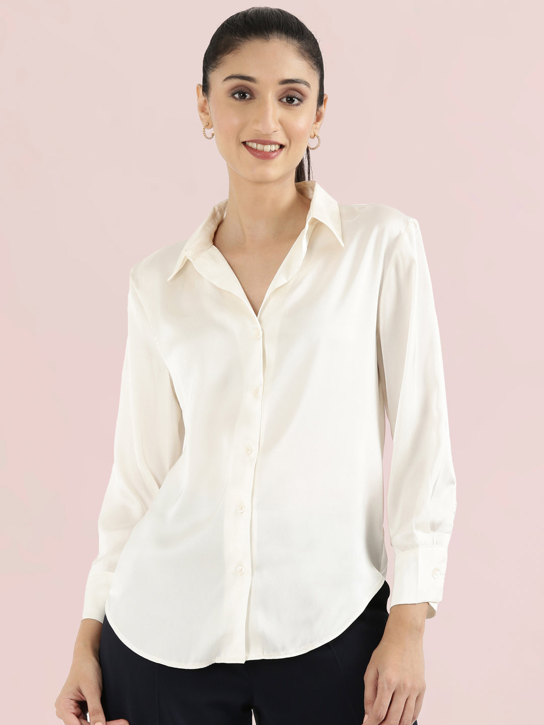 Satin Classic Collar Shirt