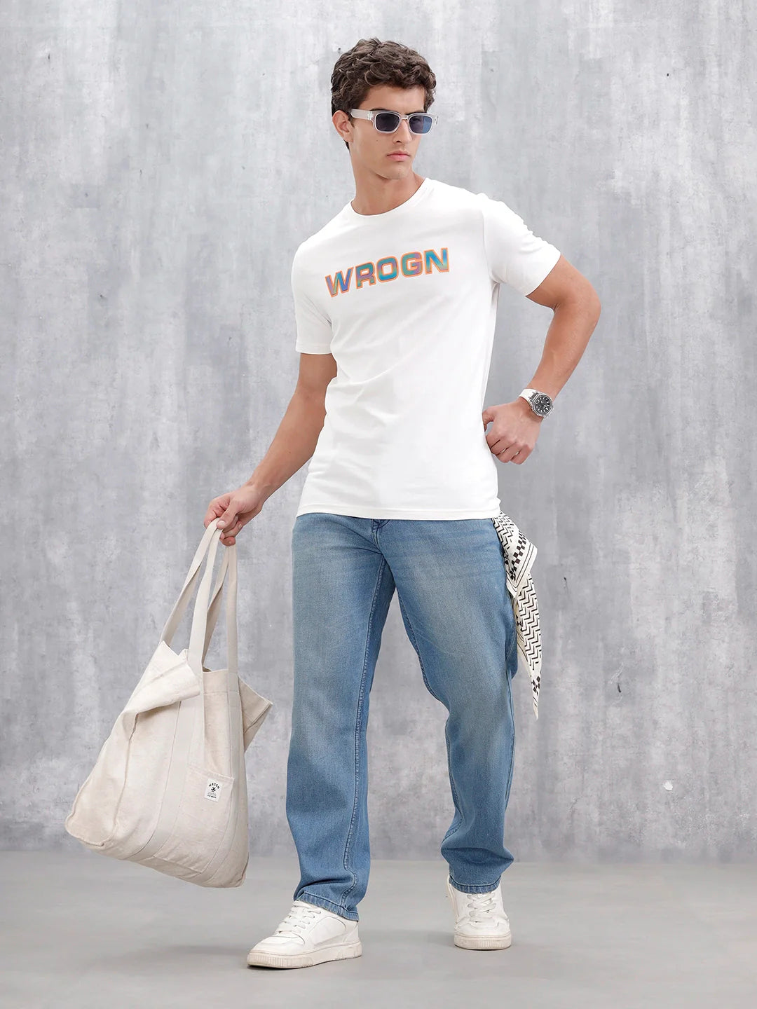 Mid Washed Casual Anti Fit Jeans For Men | Med Stone