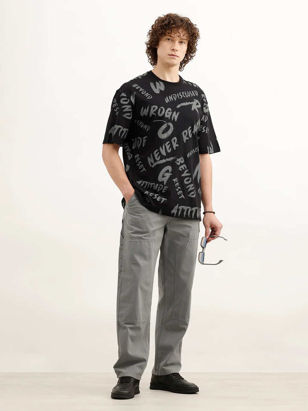 Oversized AOP T-Shirt | Black