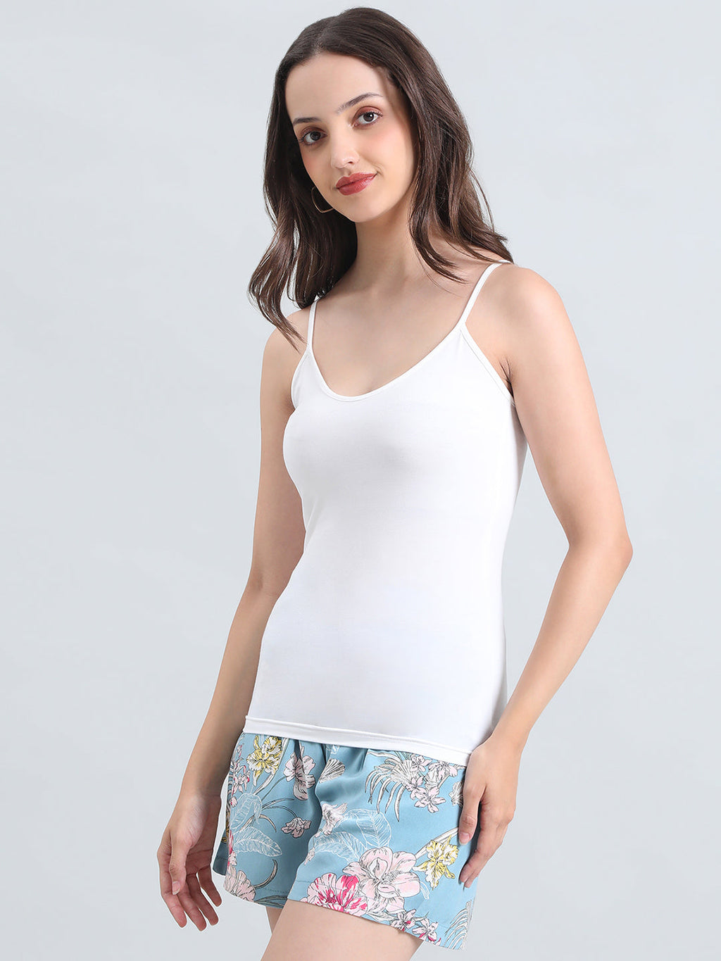 Cotton Stretch Square Neck Slip