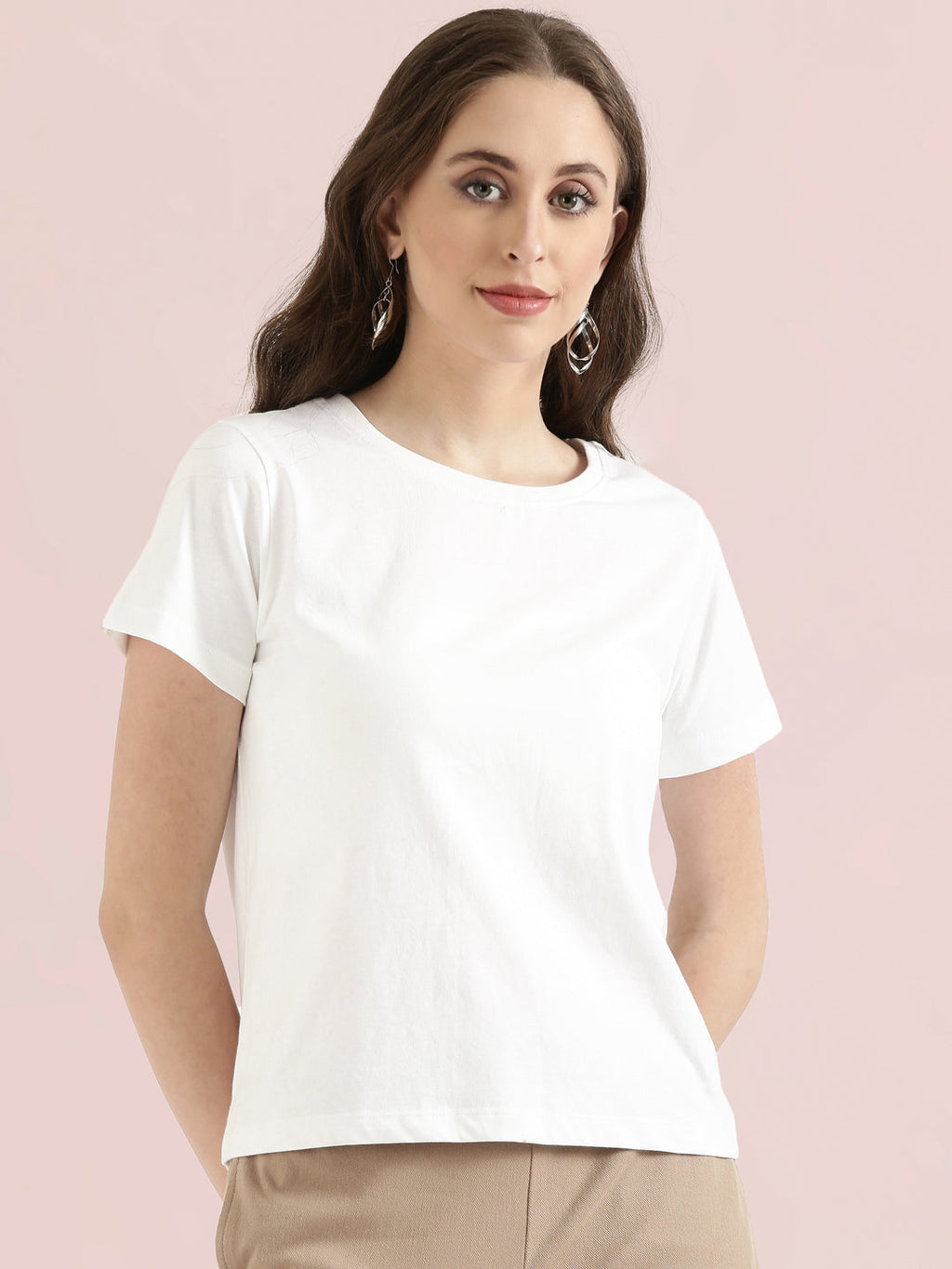 Cotton Jersey Crew Neck Slim Fit T-Shirt