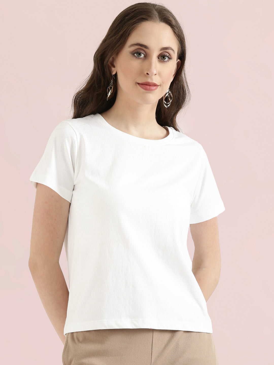 Cotton Jersey Crew Neck Slim Fit T-Shirt