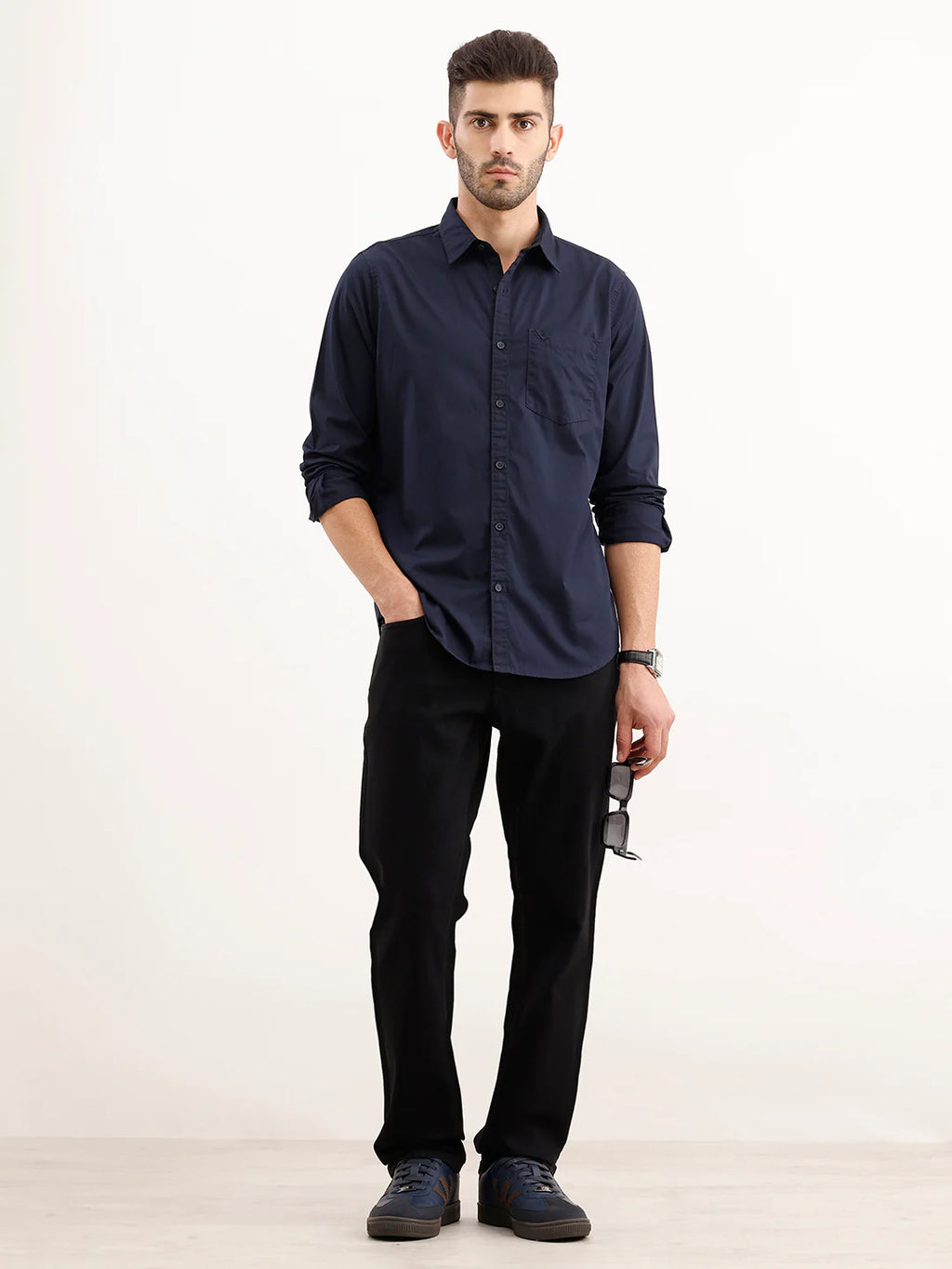 Classic Regular Fit Shirt | Navy Blue