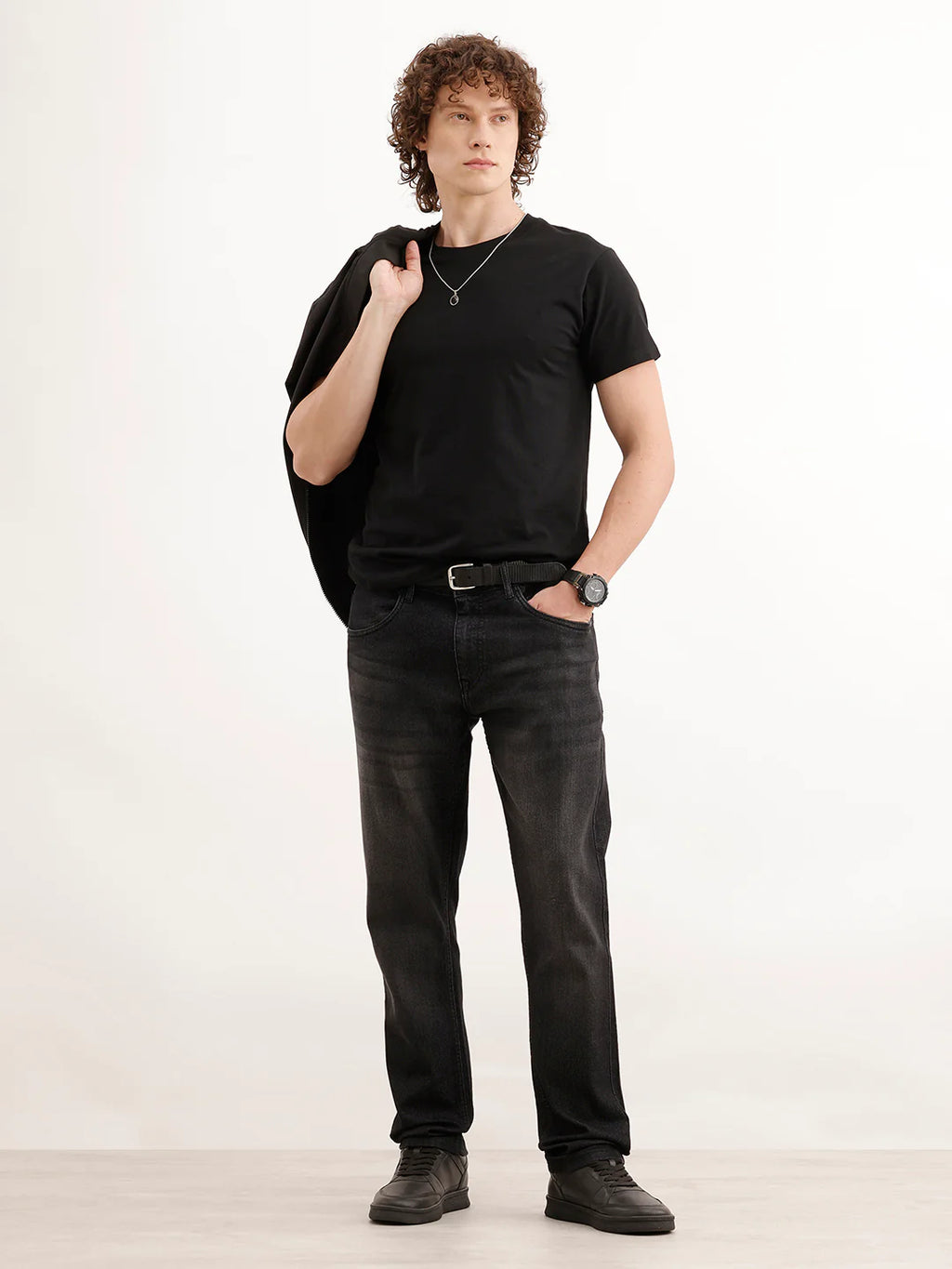 Classic Slim Fit Denim Jeans  | Dark Grey