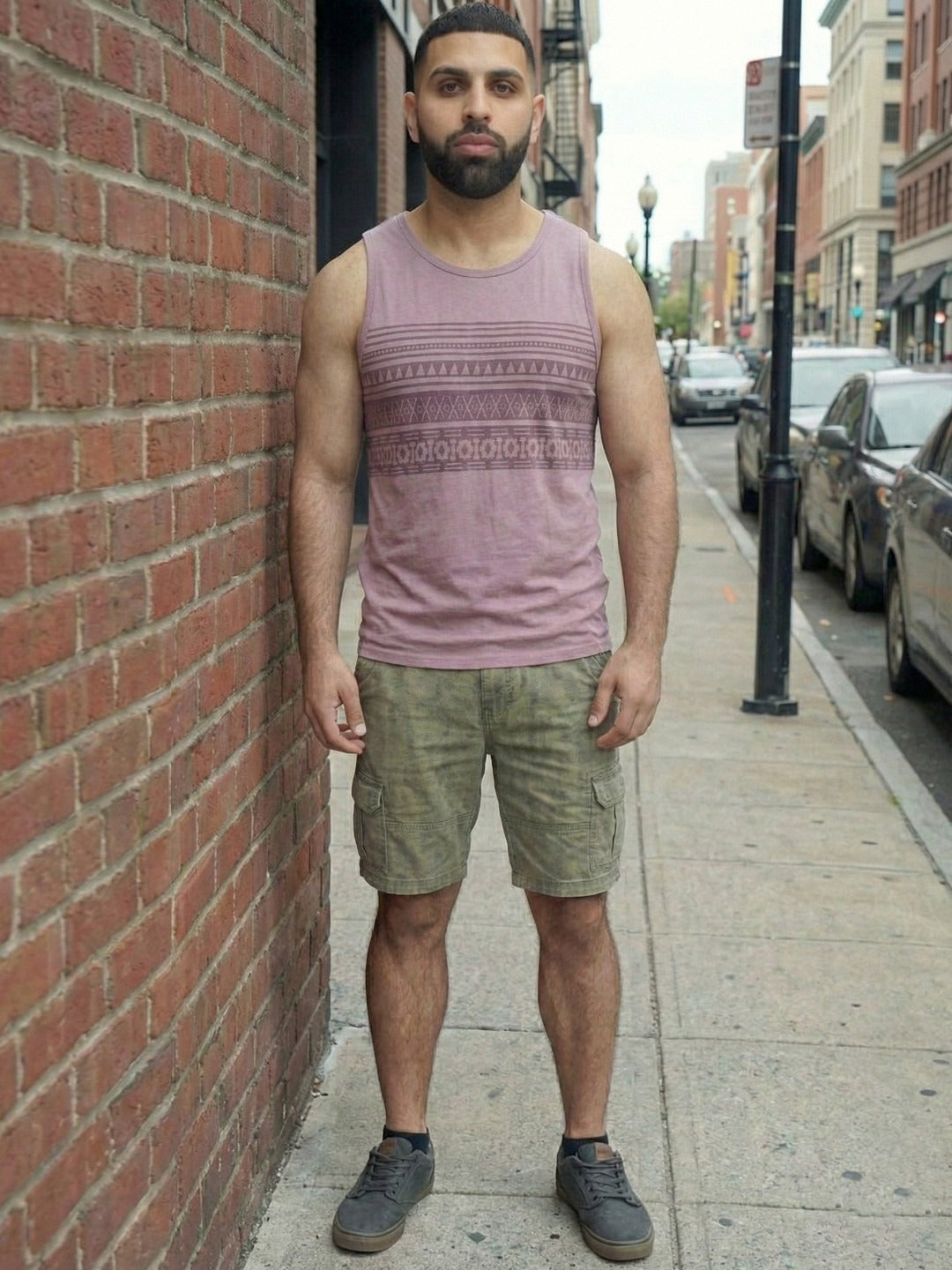 Men Purple Printed T-shirt