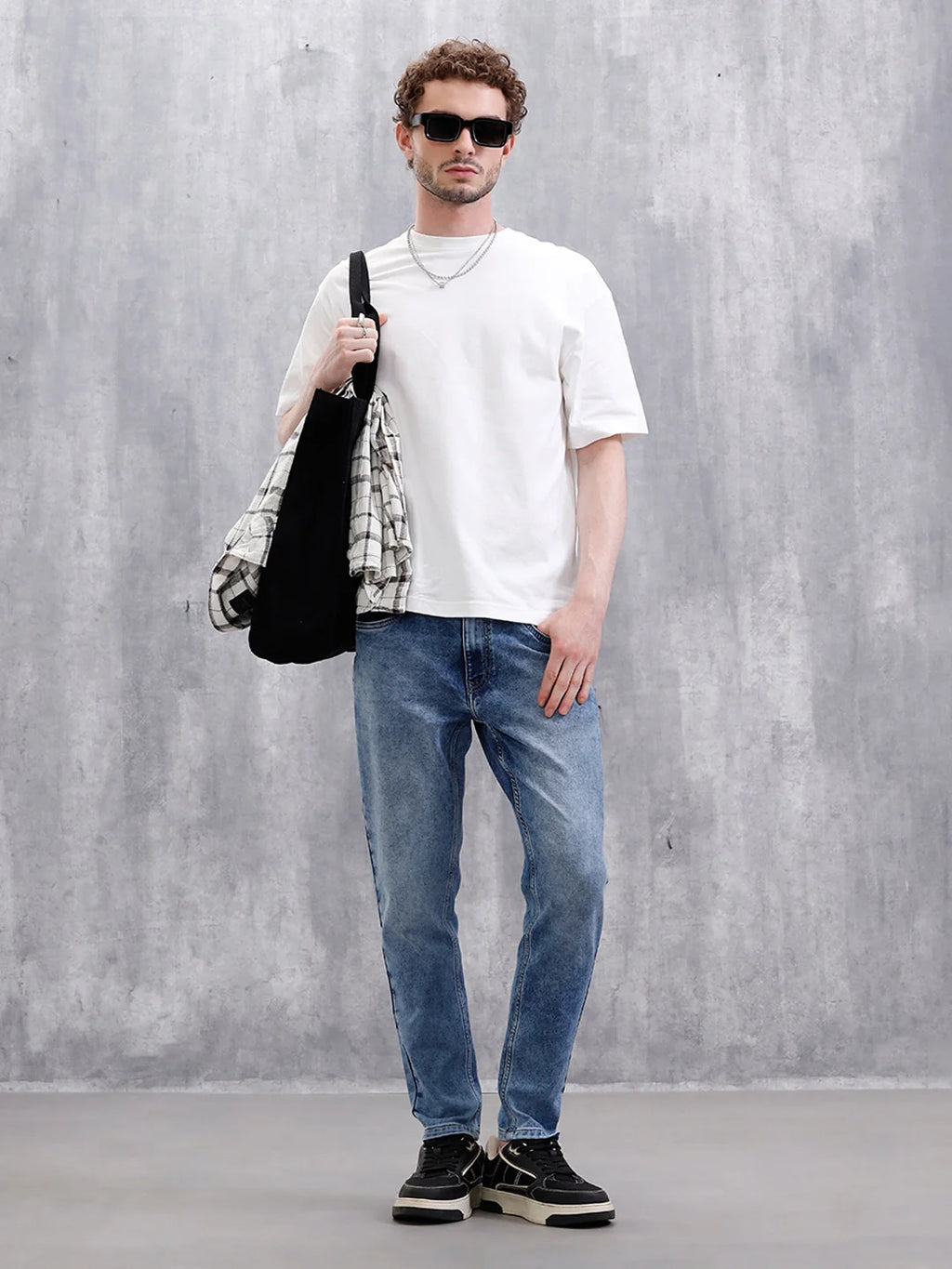 Heavy Fade Skinny Crop Jeans | Blue