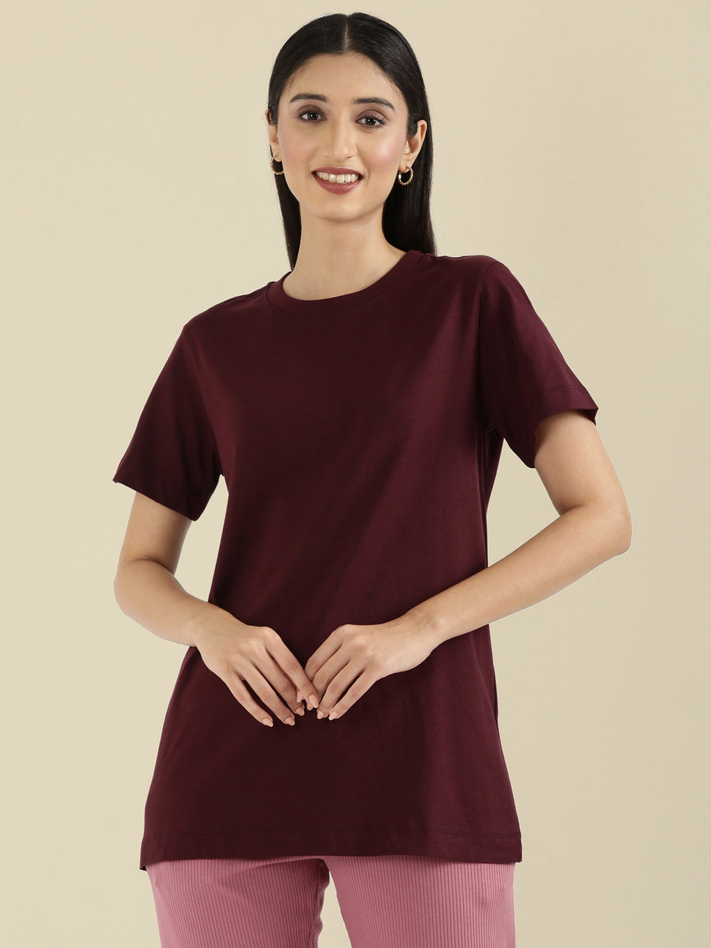 Cotton Jersey Crew Neck Regular Long T-Shirt