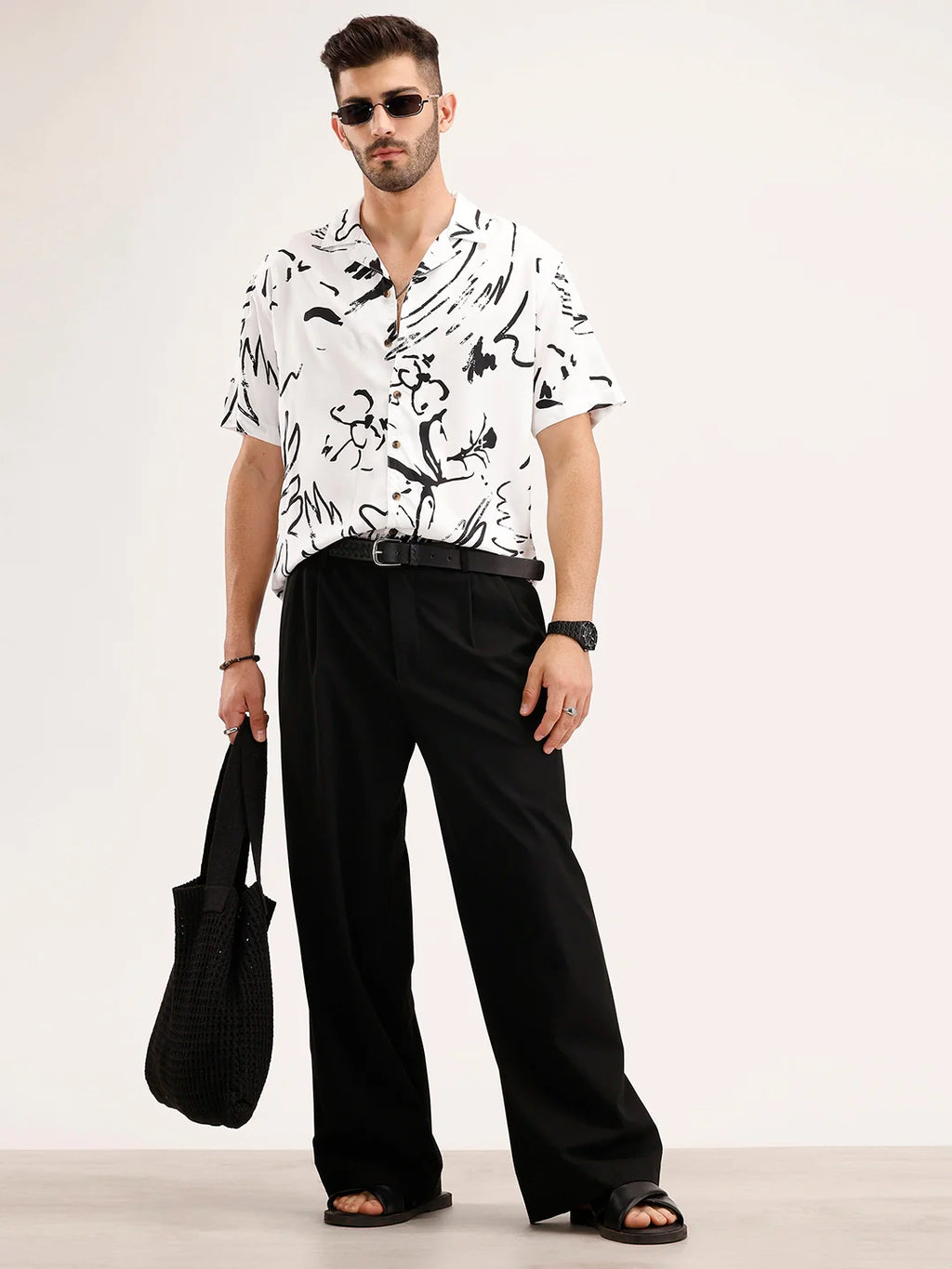 Resort Collar AOP Shirt | White