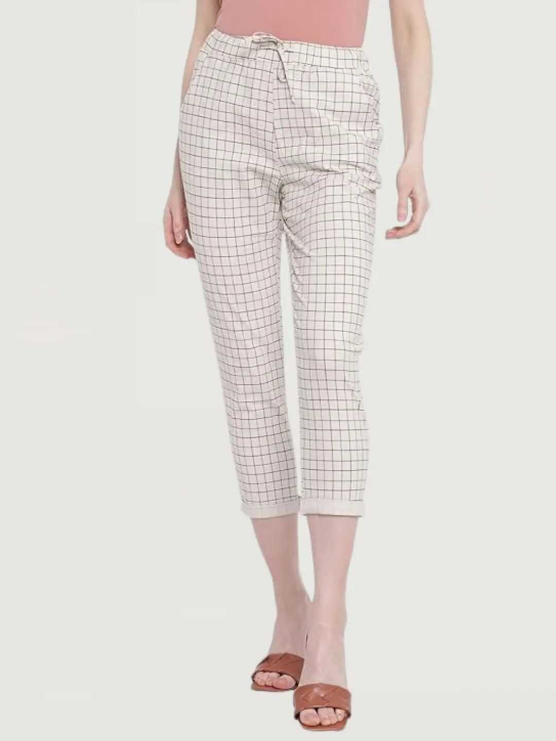Beige Checkered Lower