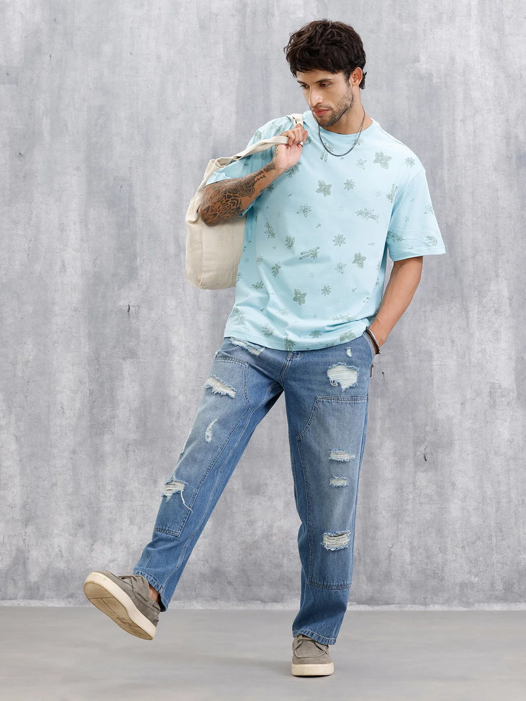 Food Inspired AOP T-Shirt | Light Blue