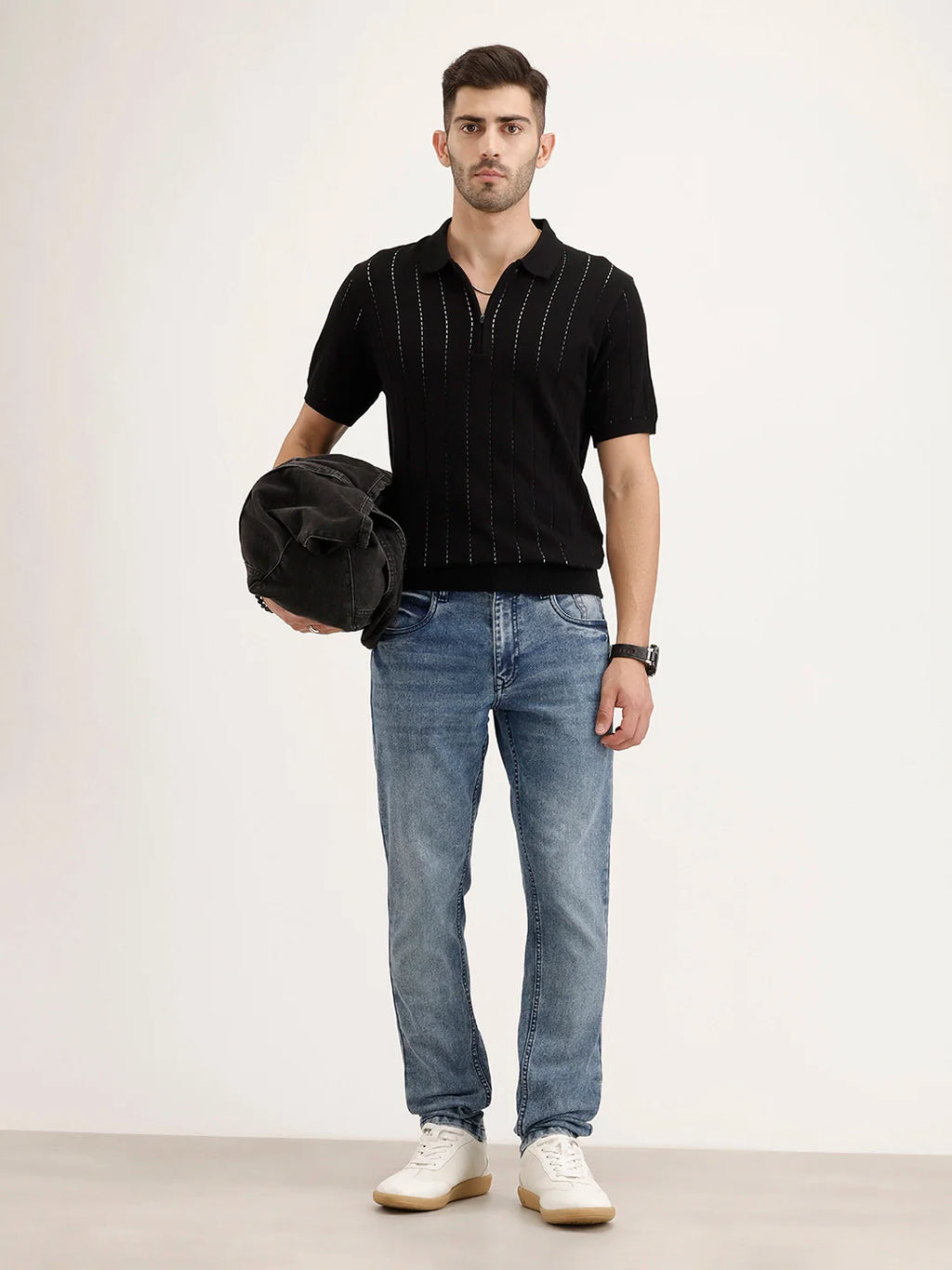 Slim Fit Faded Denim Jeans | Light Blue