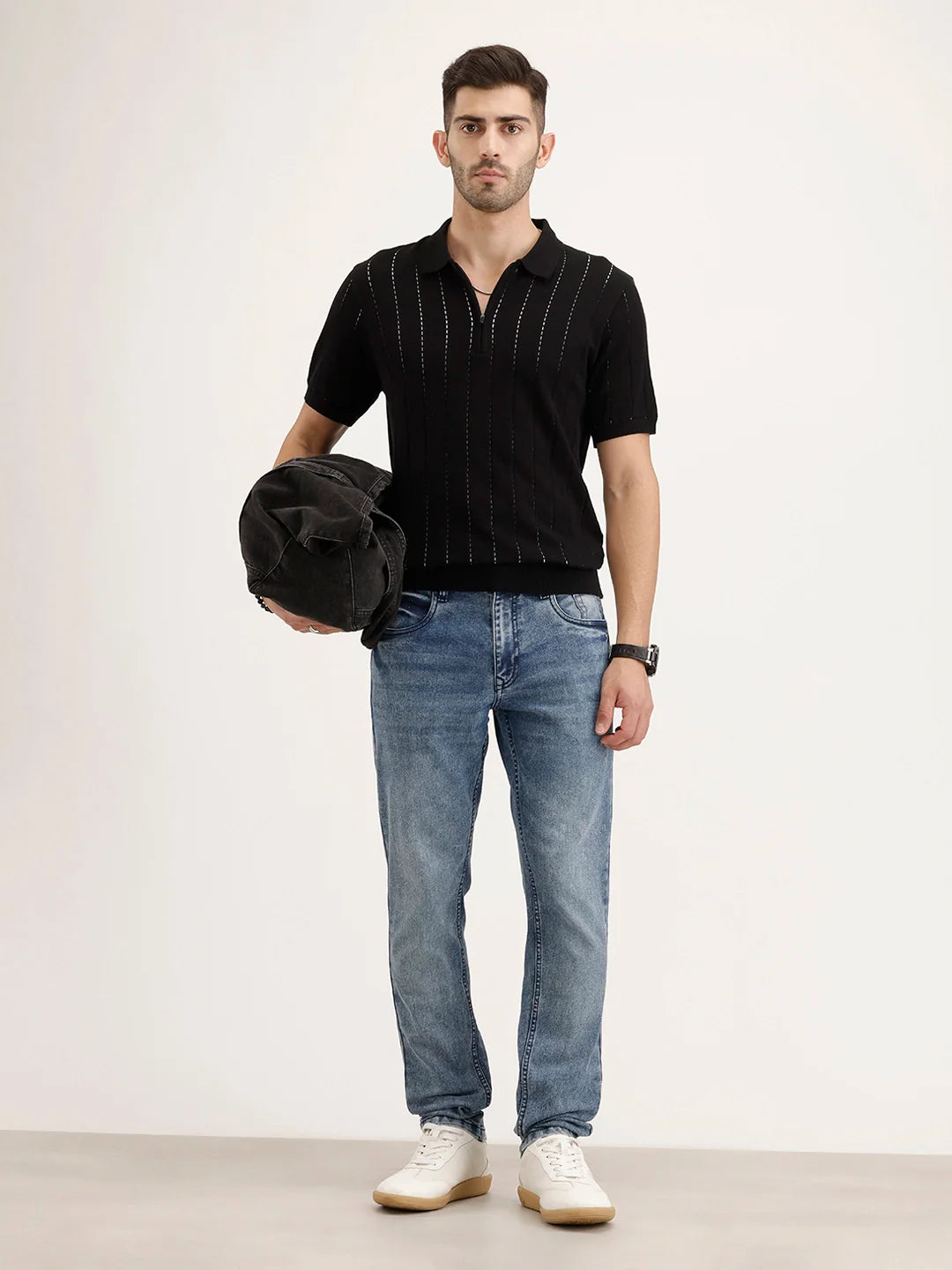 Slim Fit Faded Denim Jeans | Light Blue