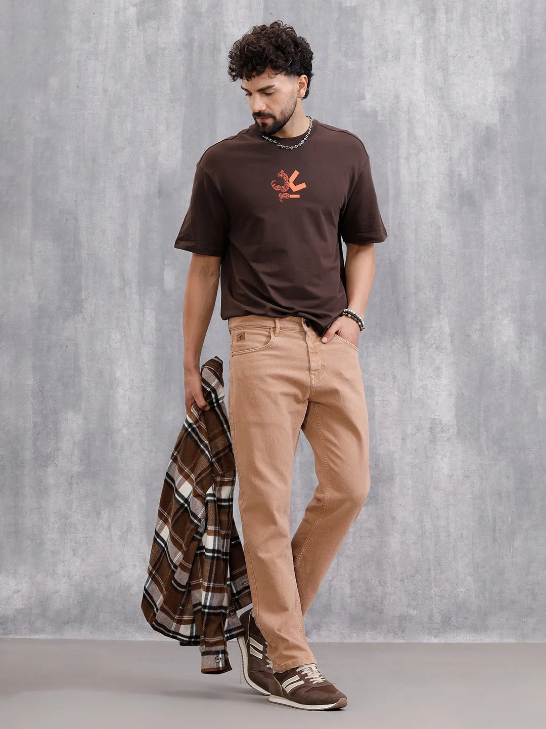 Retro Wash Overdyed Slim Fit Jeans | Rust