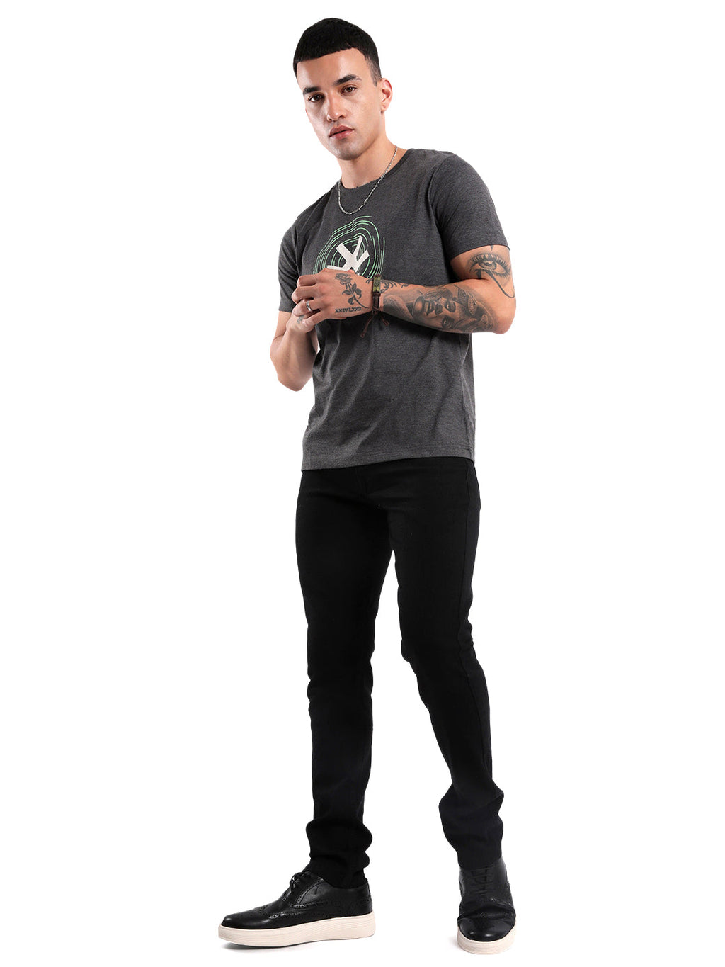 Wrogn Circles Printed T-Shirt